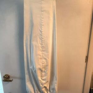 Plus size, petite, Denim & Co cream pants with elastic waist.